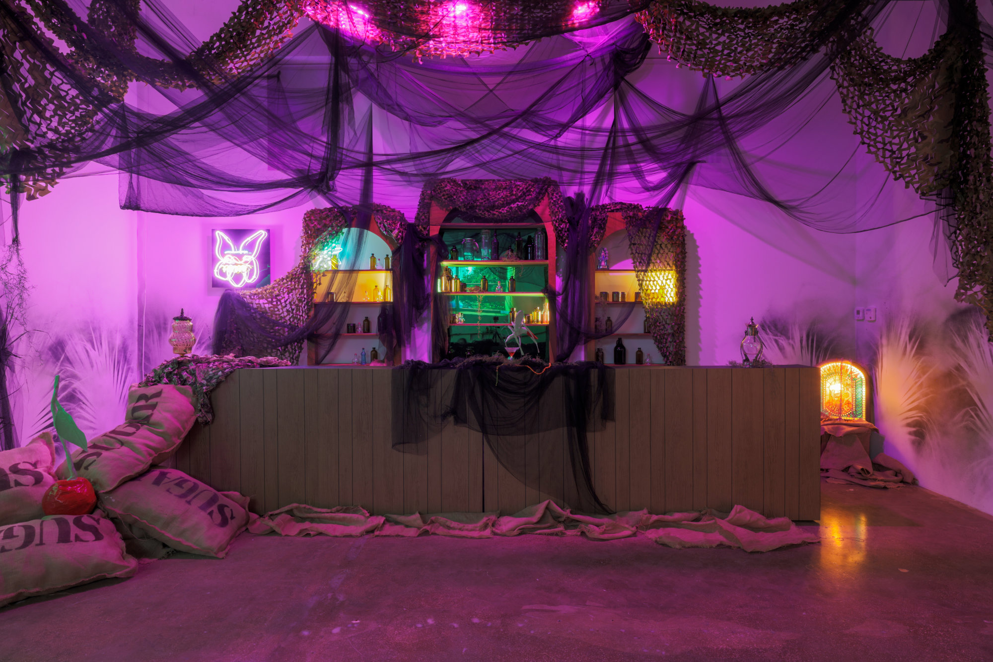 Tara Long, LA ESQUINITA, 2025. Installation view at Locust Projects 4.Photo by Pedro Wazzan